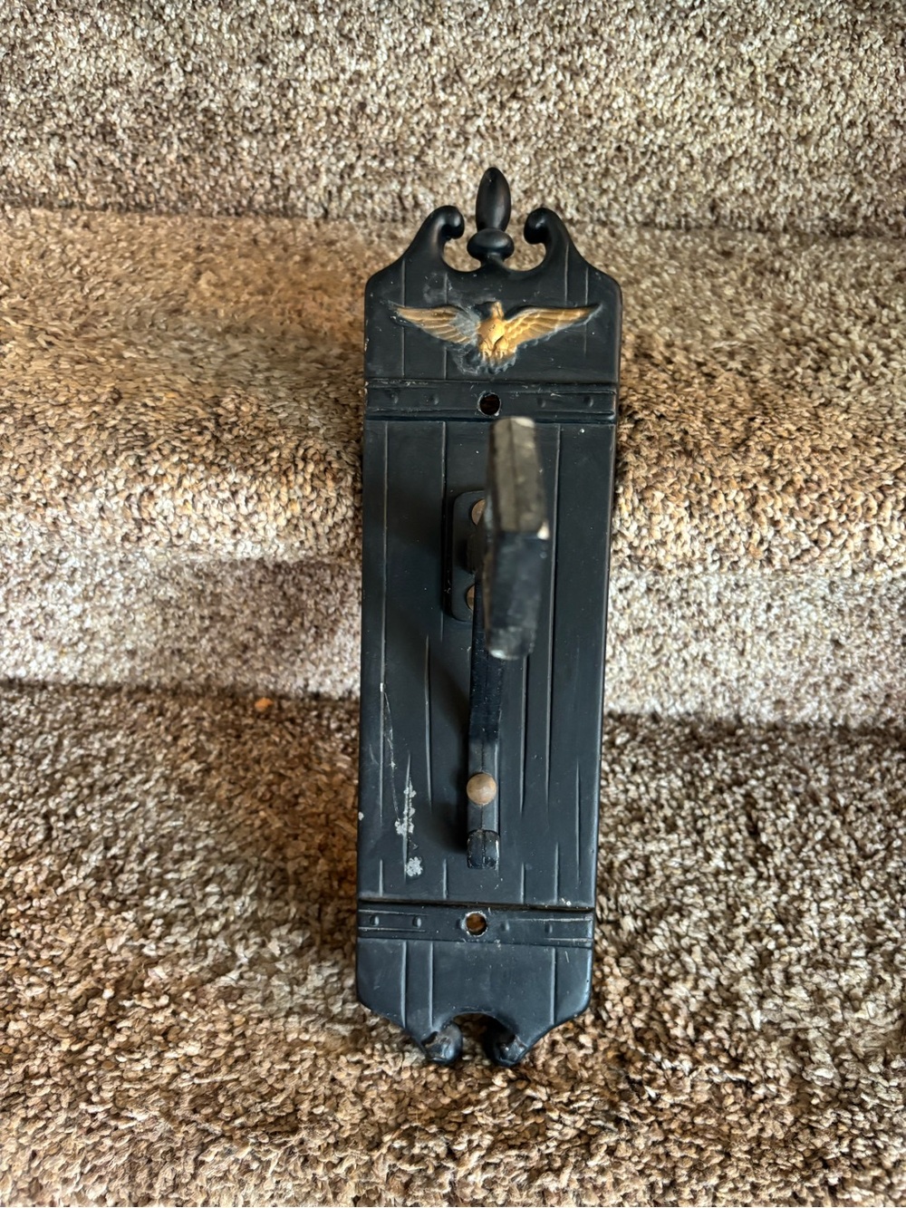 Vintage Black and Gold Wall Hook Plate - Decorative Home Wall Decor